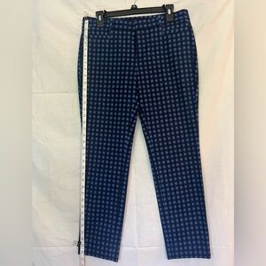 Banana Republic Navy Checkered Sloan Slacks